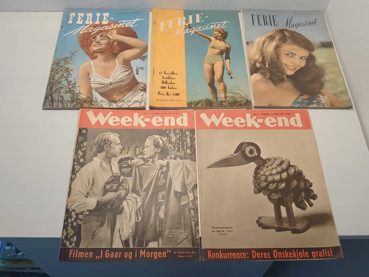 Billede 1 - 5 stk blade: Ferie Magasinet og Week-end. 1943-49