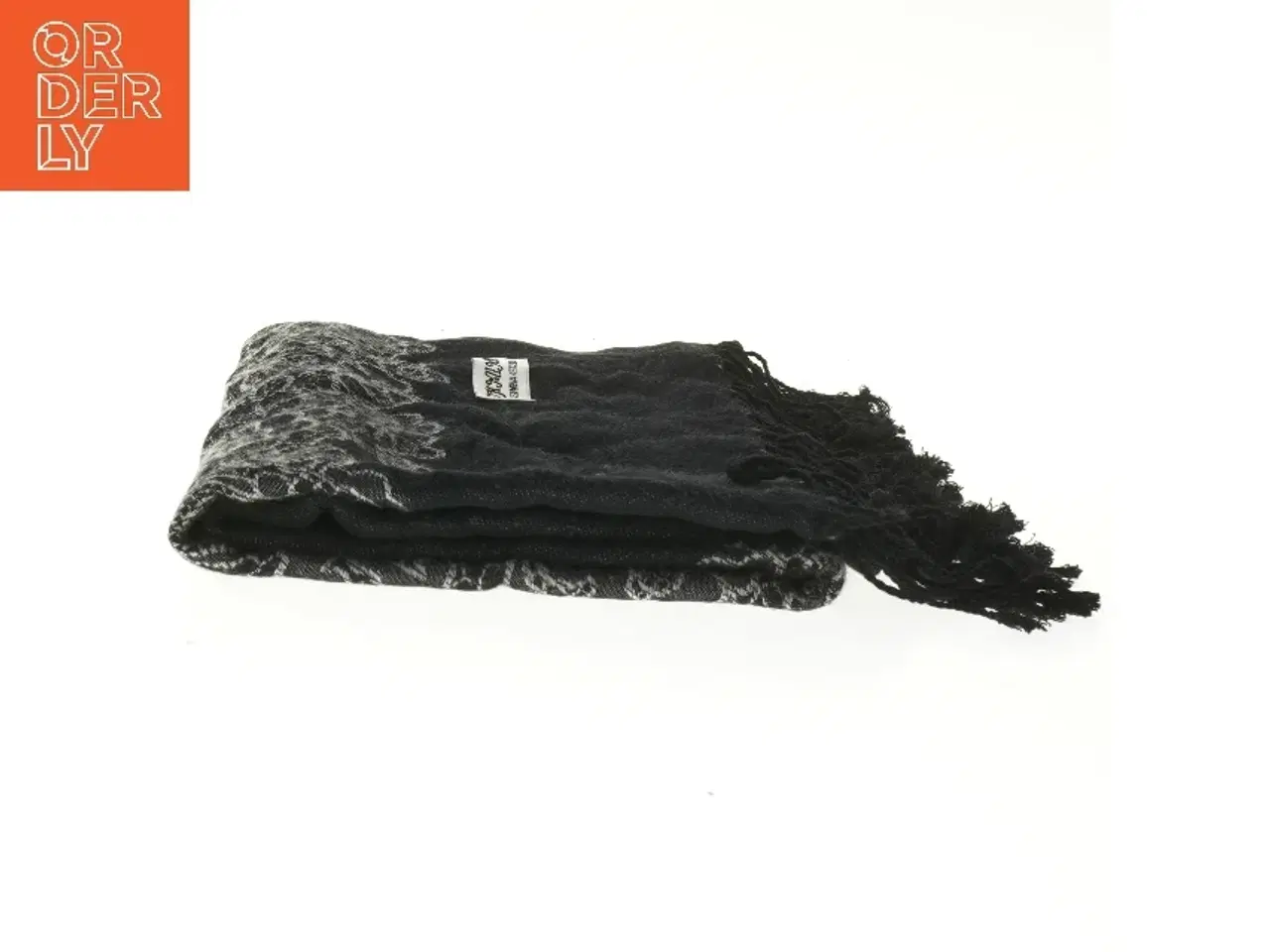 Billede 2 - Sort nyt pashmina tørklæde med mønster fra Pashmina (str. 73x162 cm)