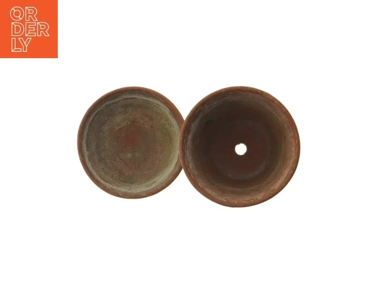 Billede 5 - Terracottakrukke med underskål (str. Ø. 11,5 cm. længde, 10 cm)