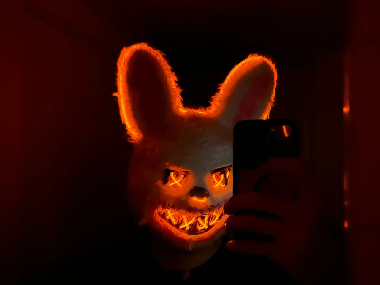 Billede 2 - Super skræmmende Halloween maske, som kan lyse!