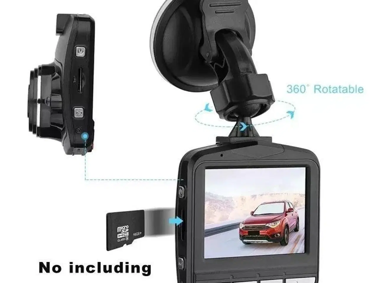 Billede 3 - Bilkamera/dashcam - 2.4" LCD skærm til 32gb TF kor