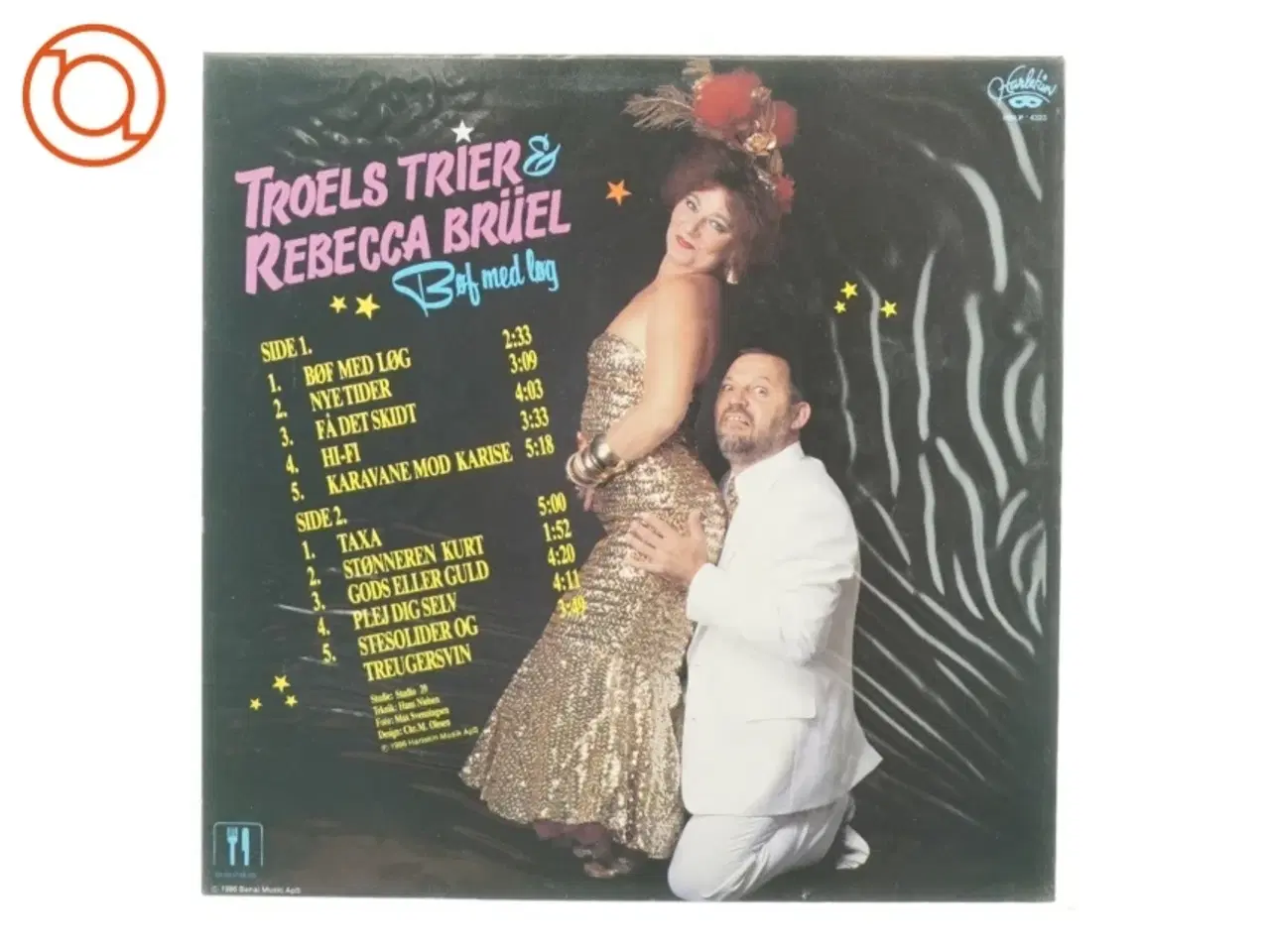Billede 2 - Troels Trier og Rebecca Bruel: bøf med løg (LP) fra Harlekin (str. 30 cm)