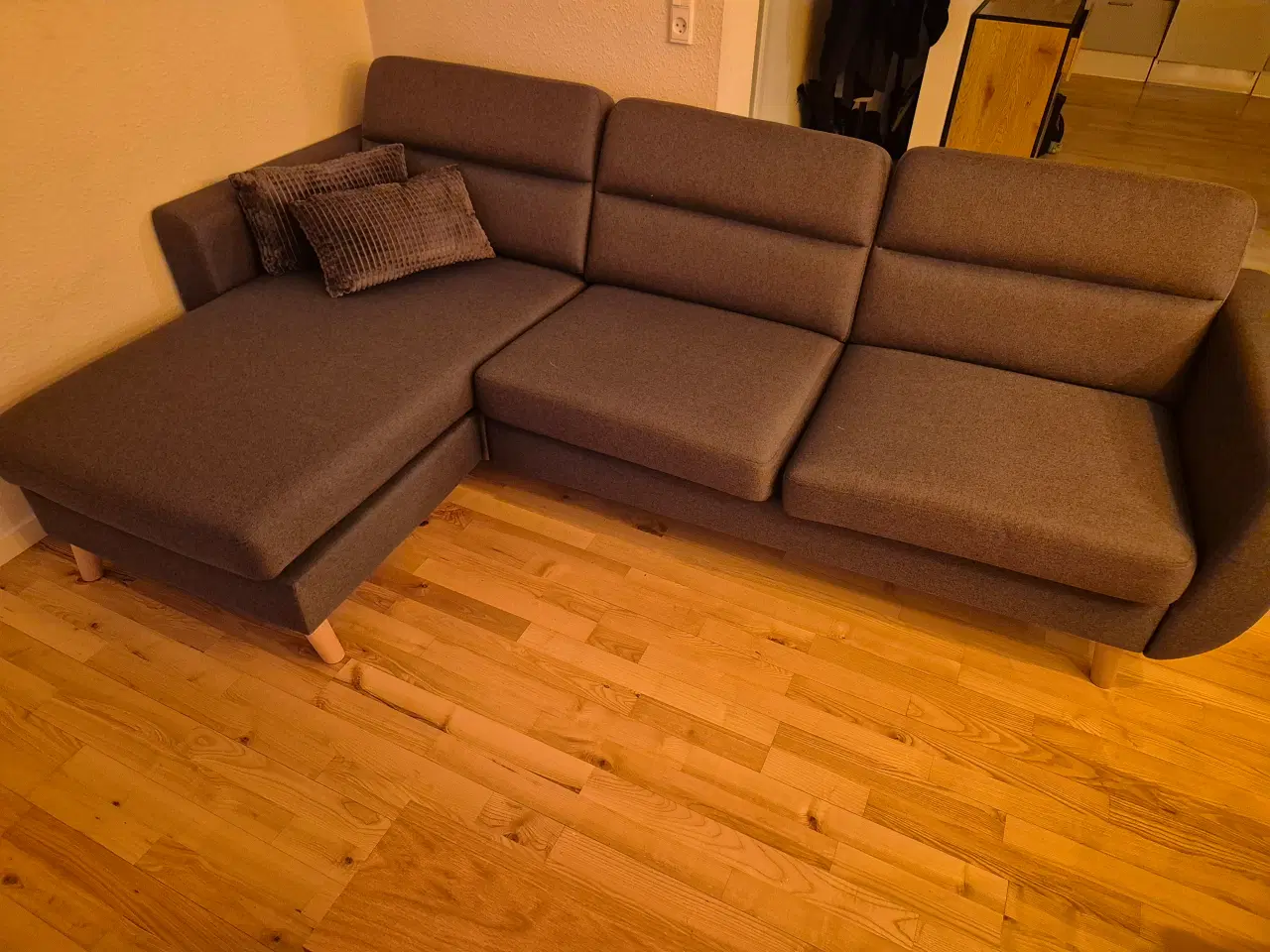 Billede 1 - 3 persons sofa m chaiselong 