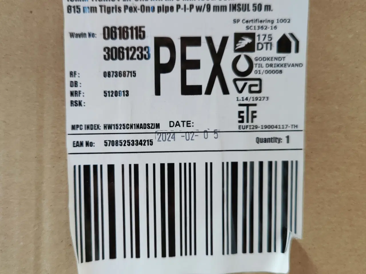 Billede 2 - Pex one 15mm iso