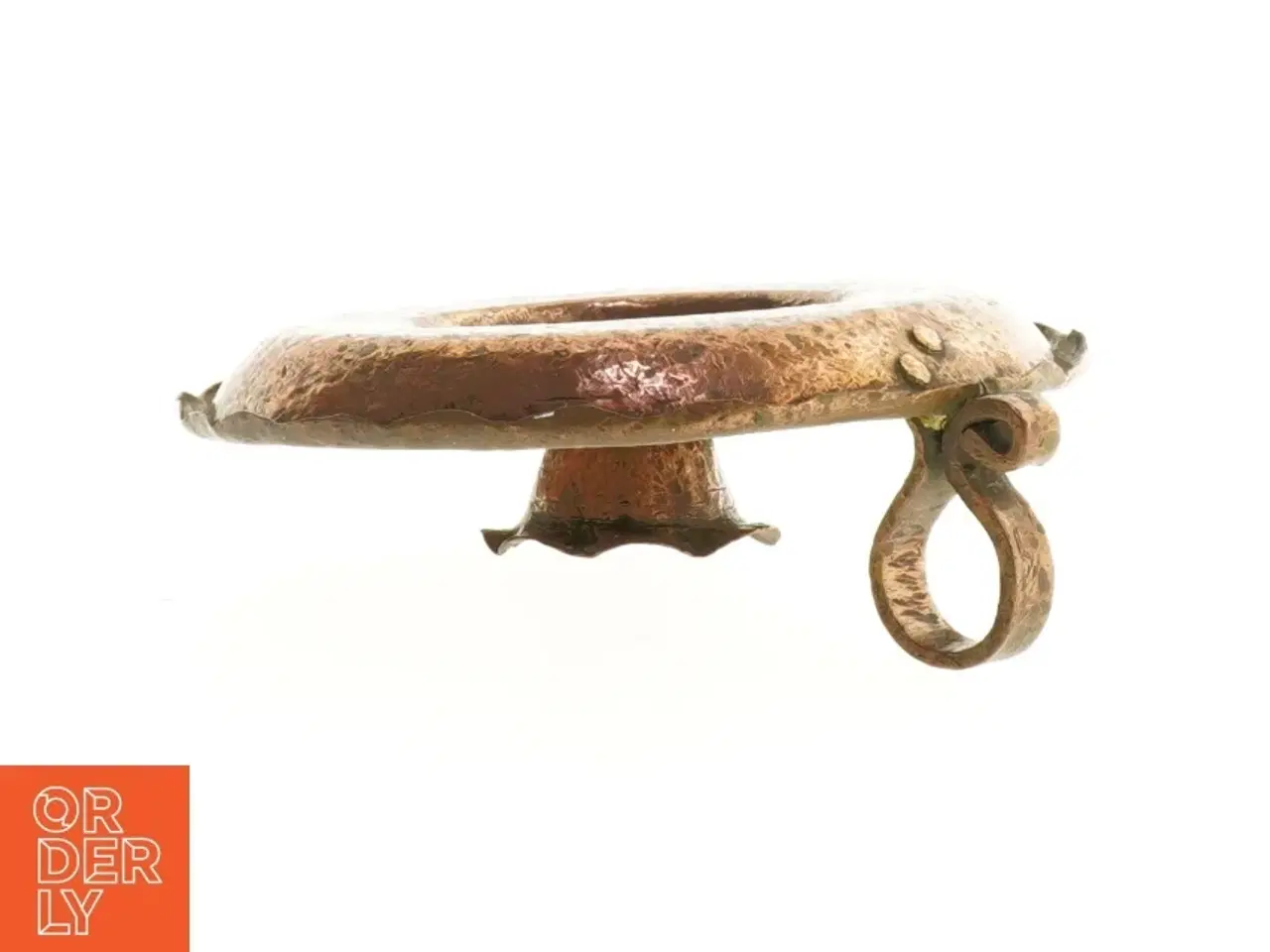 Billede 2 - Gammel kobberlysestage (str. 14 cm)