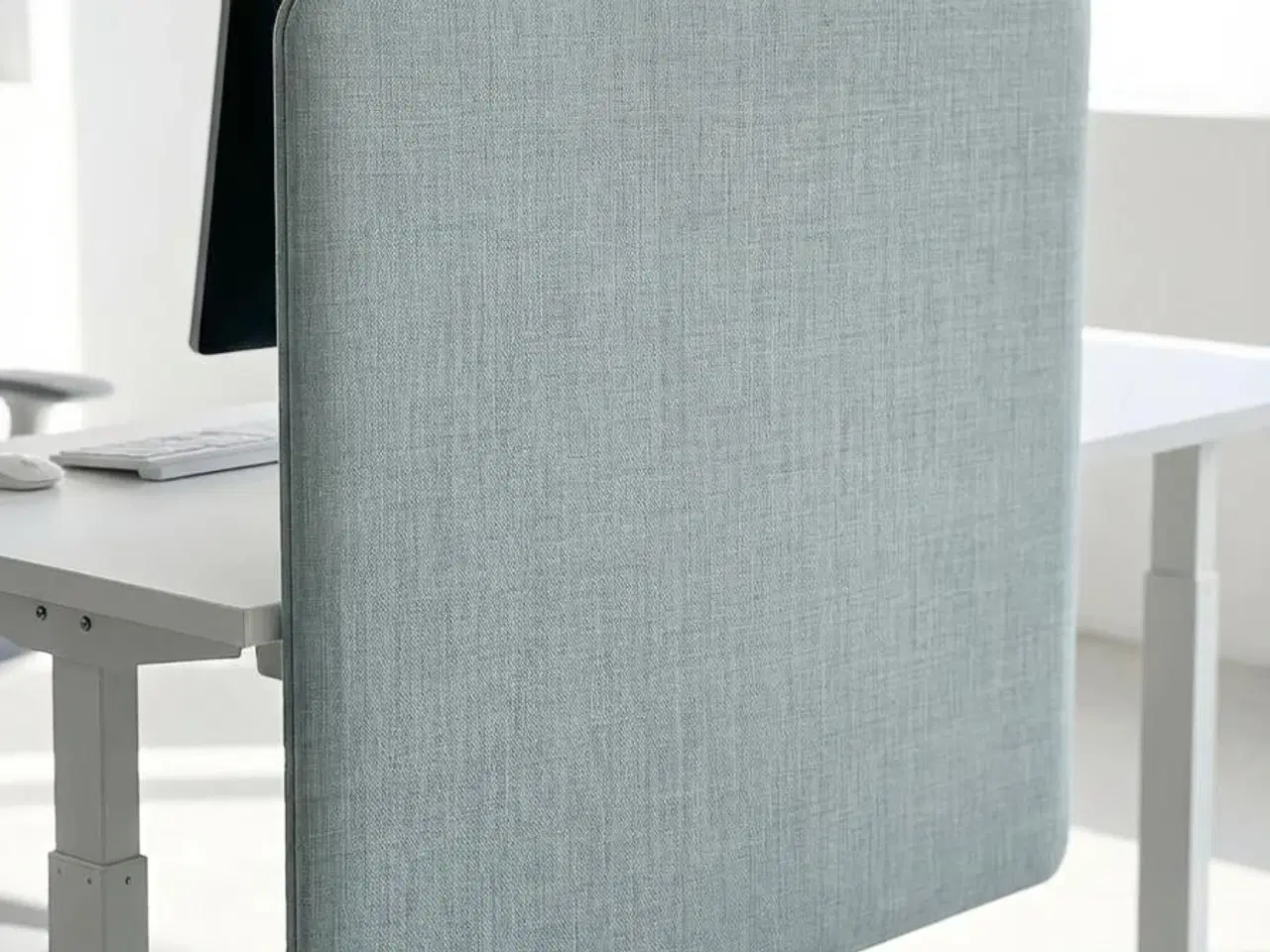 Billede 2 - Bordskærm – Lyseblå 85x80 cm