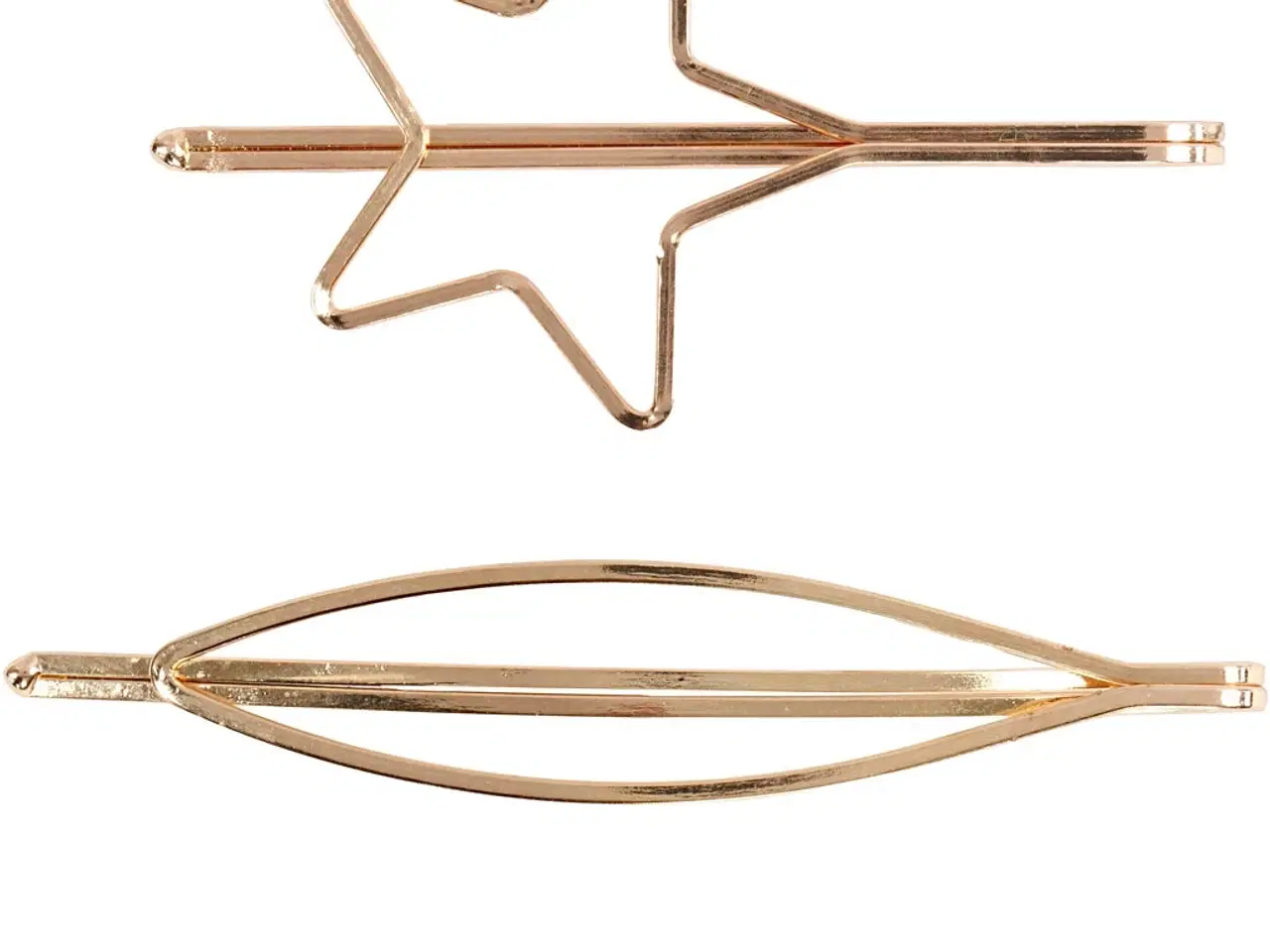 Billede 1 - Forgyldte hårspænder - 3 stk. til elegant styling