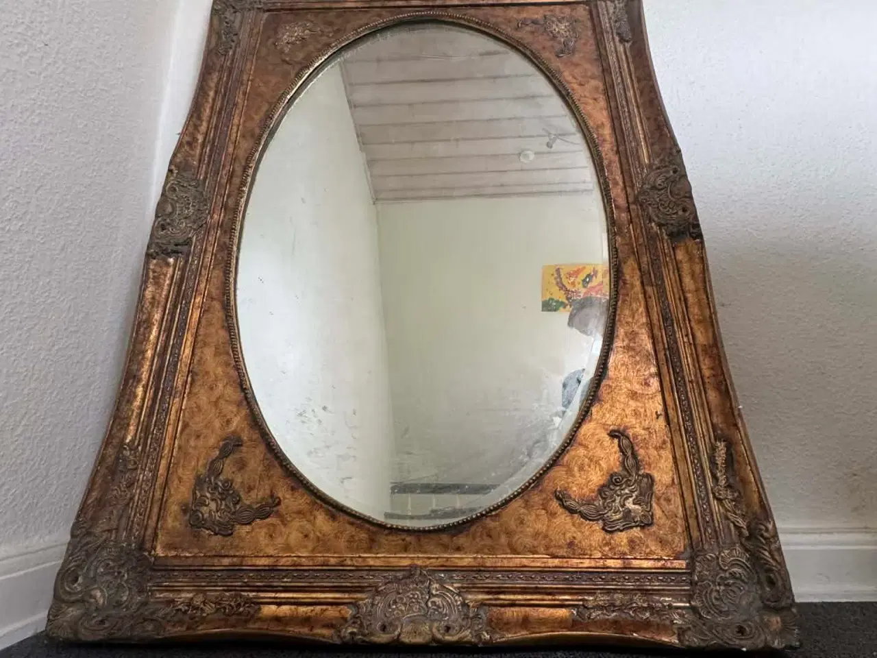 Billede 2 - Stort guld spejl 