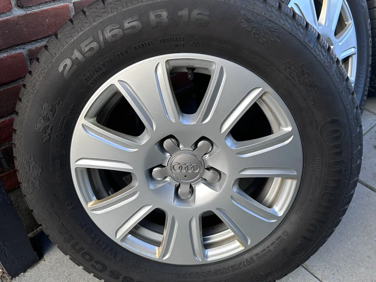 Billede 2 - 16” 5x112 Originale Audi fælge med Conti vinterdæk