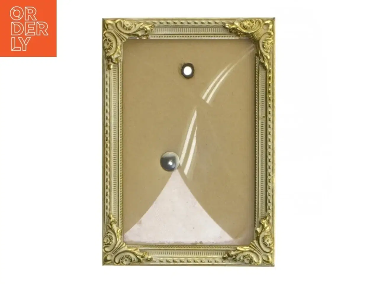 Billede 1 - Lille gylden billedramme (str. 9,5x7 cm)