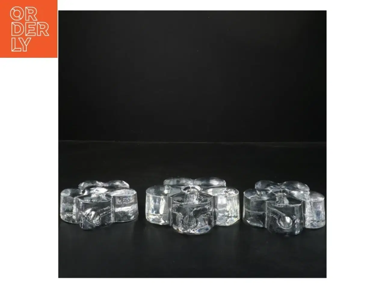 Billede 2 - Glas lysestage sæt (str. Ø 10,12 cm)