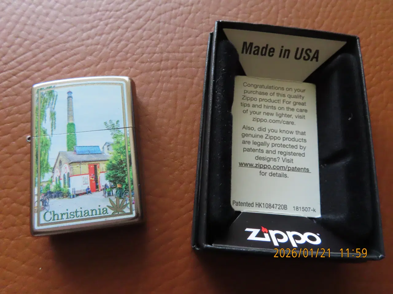 Billede 1 - ZIPPO med christiania motiv