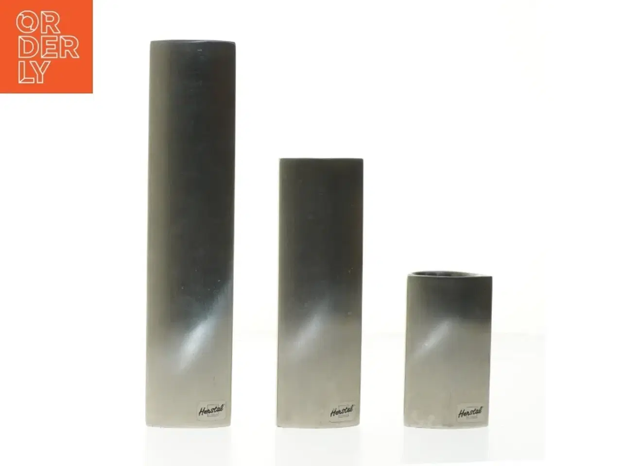 Billede 1 - Sæt af 3 lysestager fra Herstal fra Herstal (str. 25 cm. 18 cm. og. 10 cm)