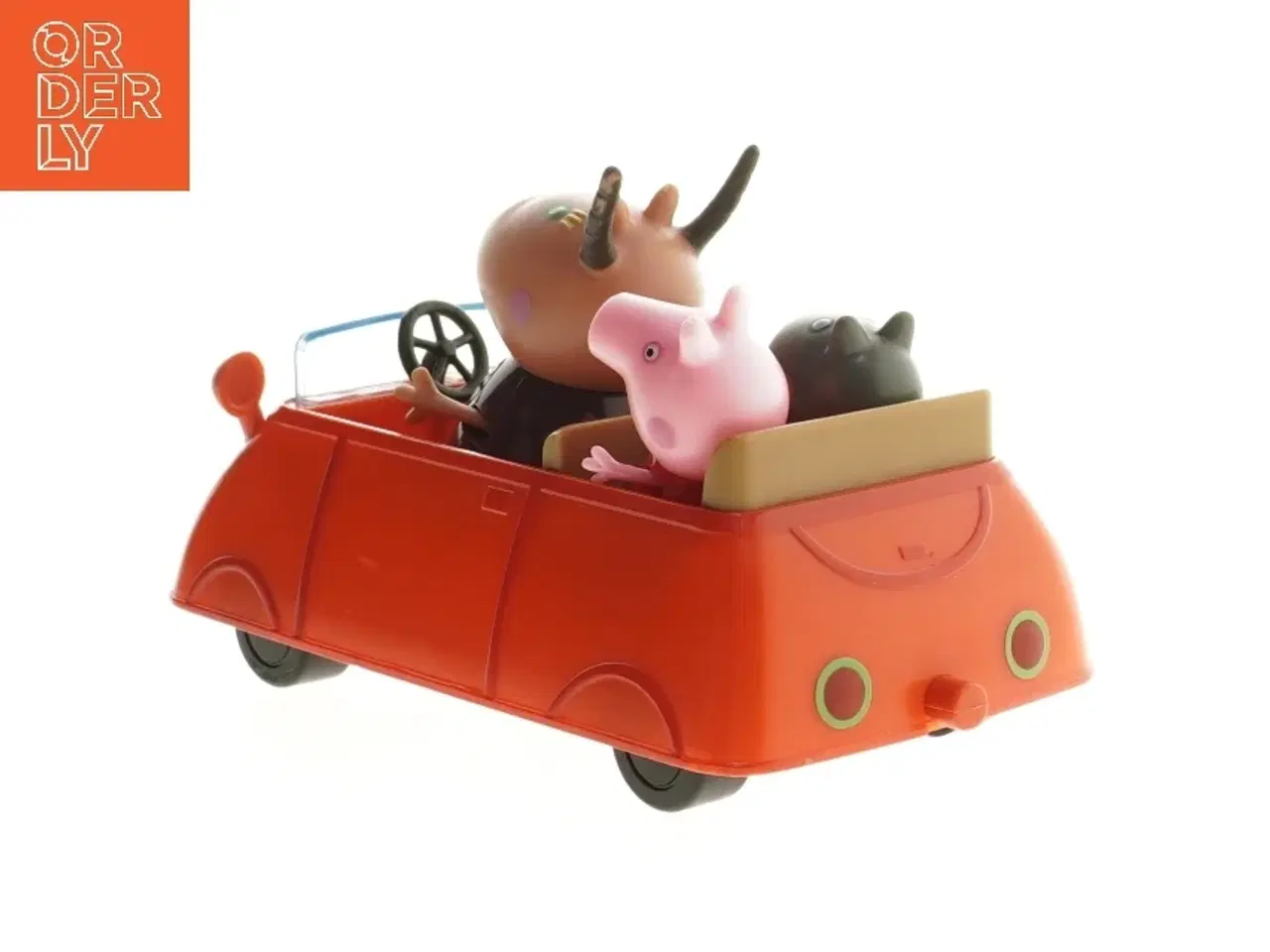 Billede 2 - Rød legetøjsbil med figurer fra Gurli Gris (str. bil: 6x15x9 cm figur: 5-9 cm)
