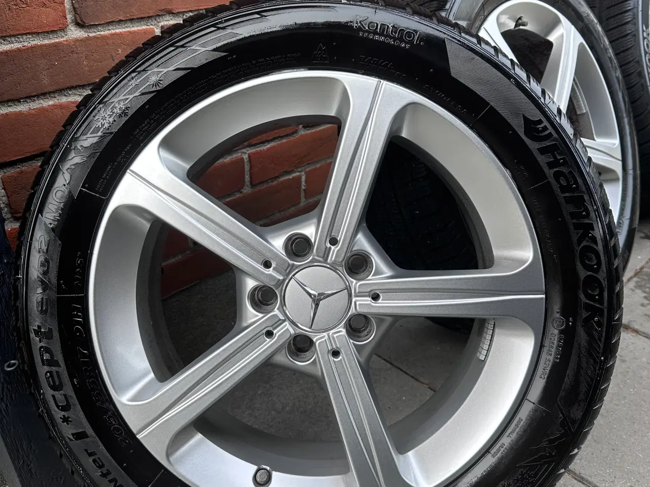 Billede 2 - 17” 5x112 Originale Mercedes alufælge m vinterdæk