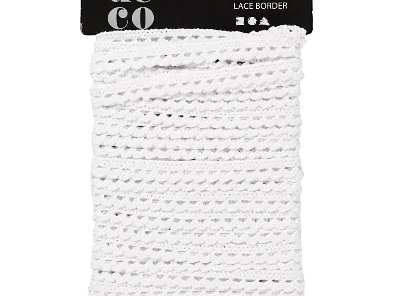 Billede 1 - Hæklet Blonde i Hvid - 10 mm, 10 m Rulle