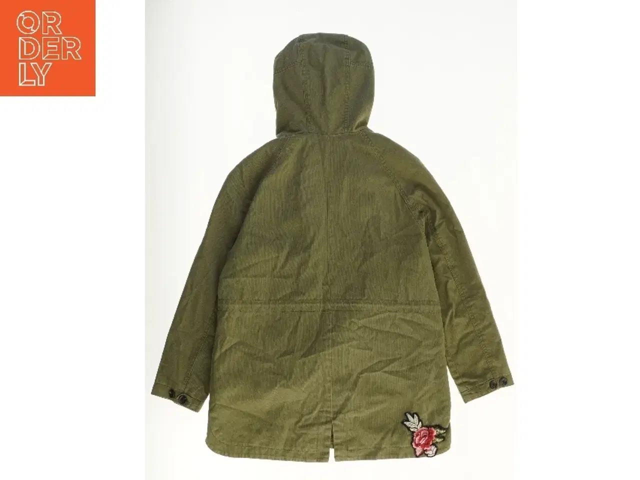 Billede 1 - Grøn vinterjakke med hætte fra Zara (str. 164)