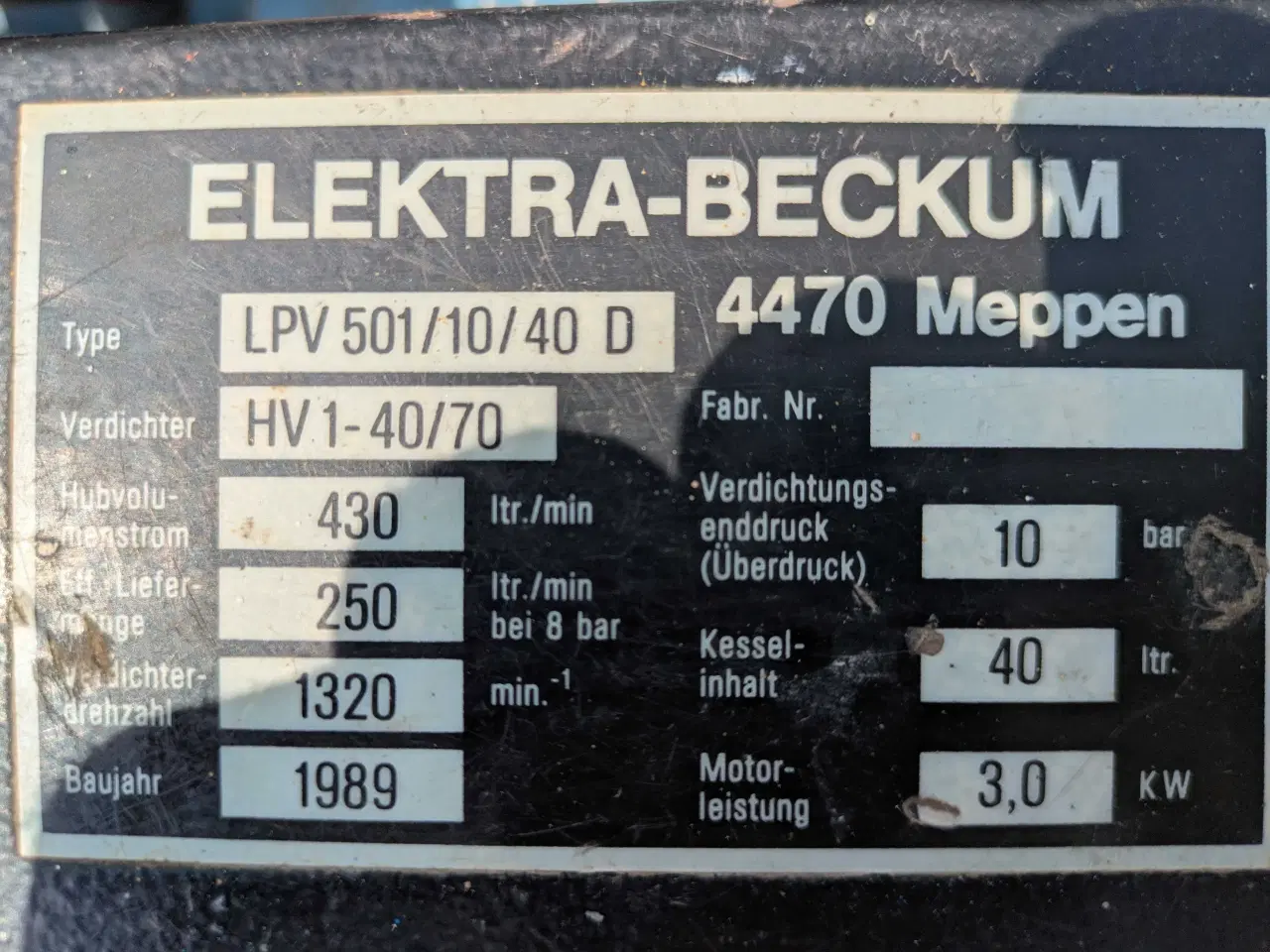 Billede 3 - Elektra Beckum kompressor