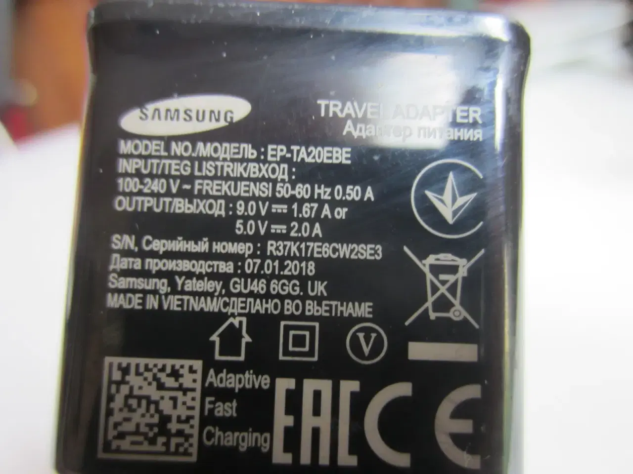 Billede 3 - Original Samsung Quick Charge EP-TA20EBE