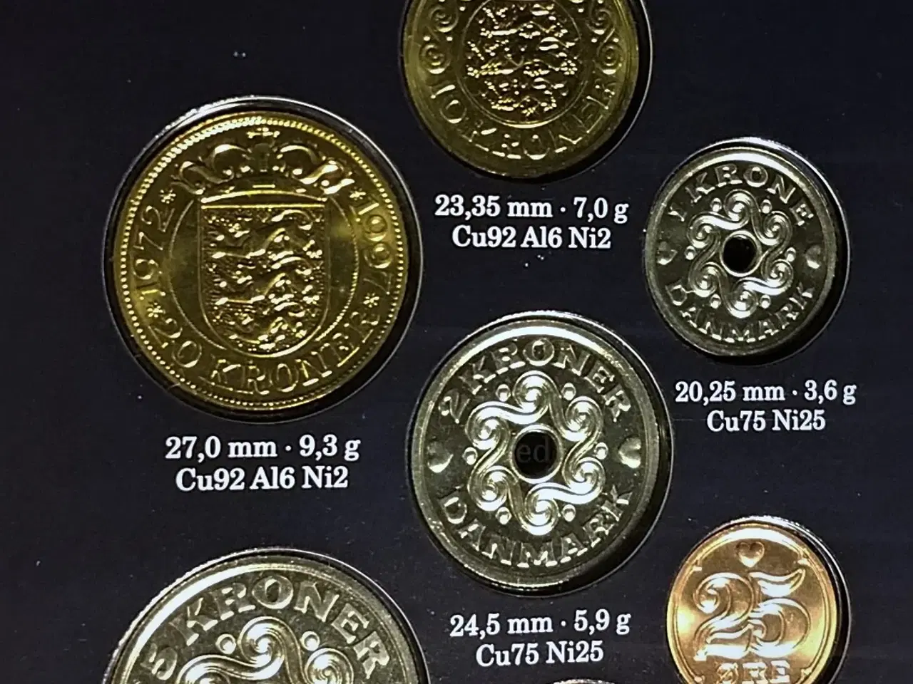 Billede 3 - DET KGL MØNTSÆT 1997 m. 20 kr 1997 Margrethe 25 År