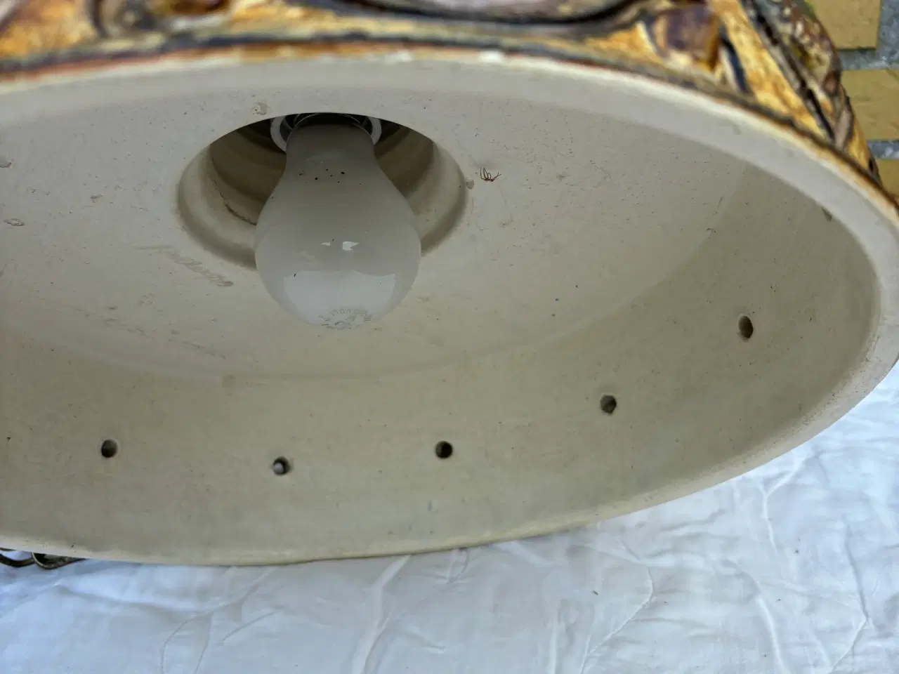 Billede 3 - Retro keramik loftslampe i kæde