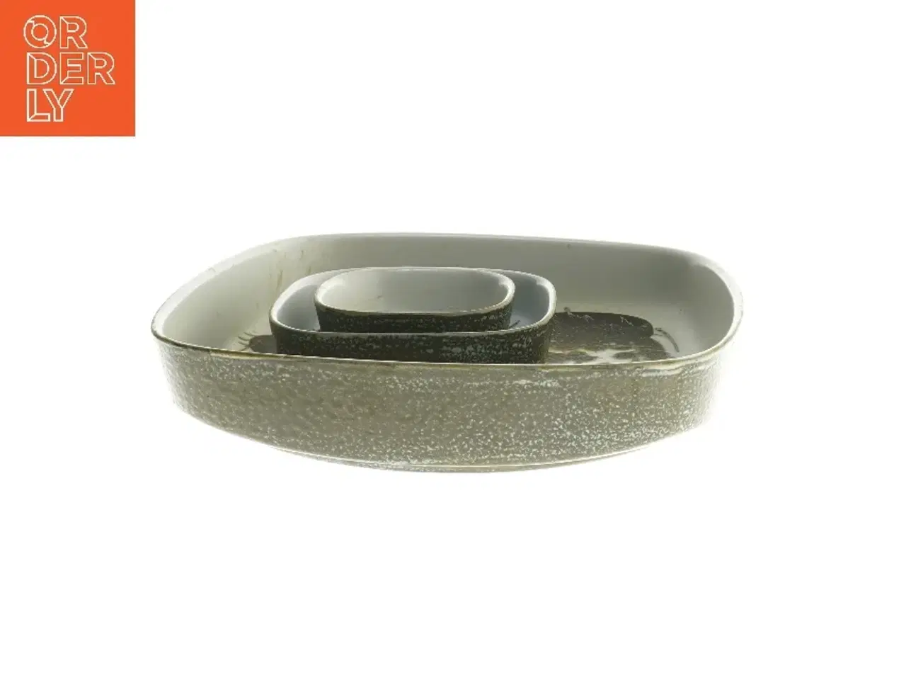 Billede 2 - Sæt af kvadratiske porcelænsfade fra Royal Copenhagen (str. 3 stk 9,5x9,5 & 13x13 & 26,5x26,5 cm)