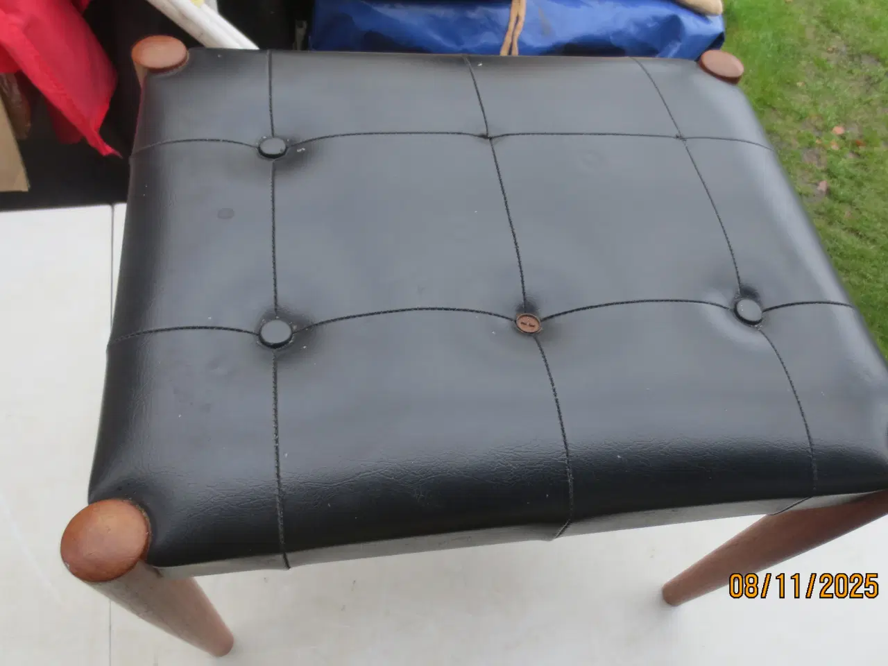 Billede 3 - 1 stk Erik Jørgensen Fodskammel med Teak ben