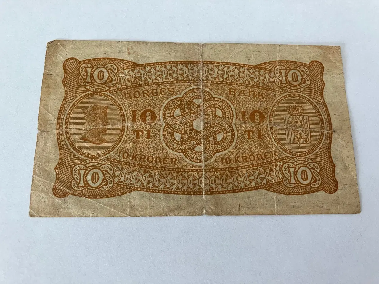 Billede 2 - 10 Kroner 1944 Norge - Slidt