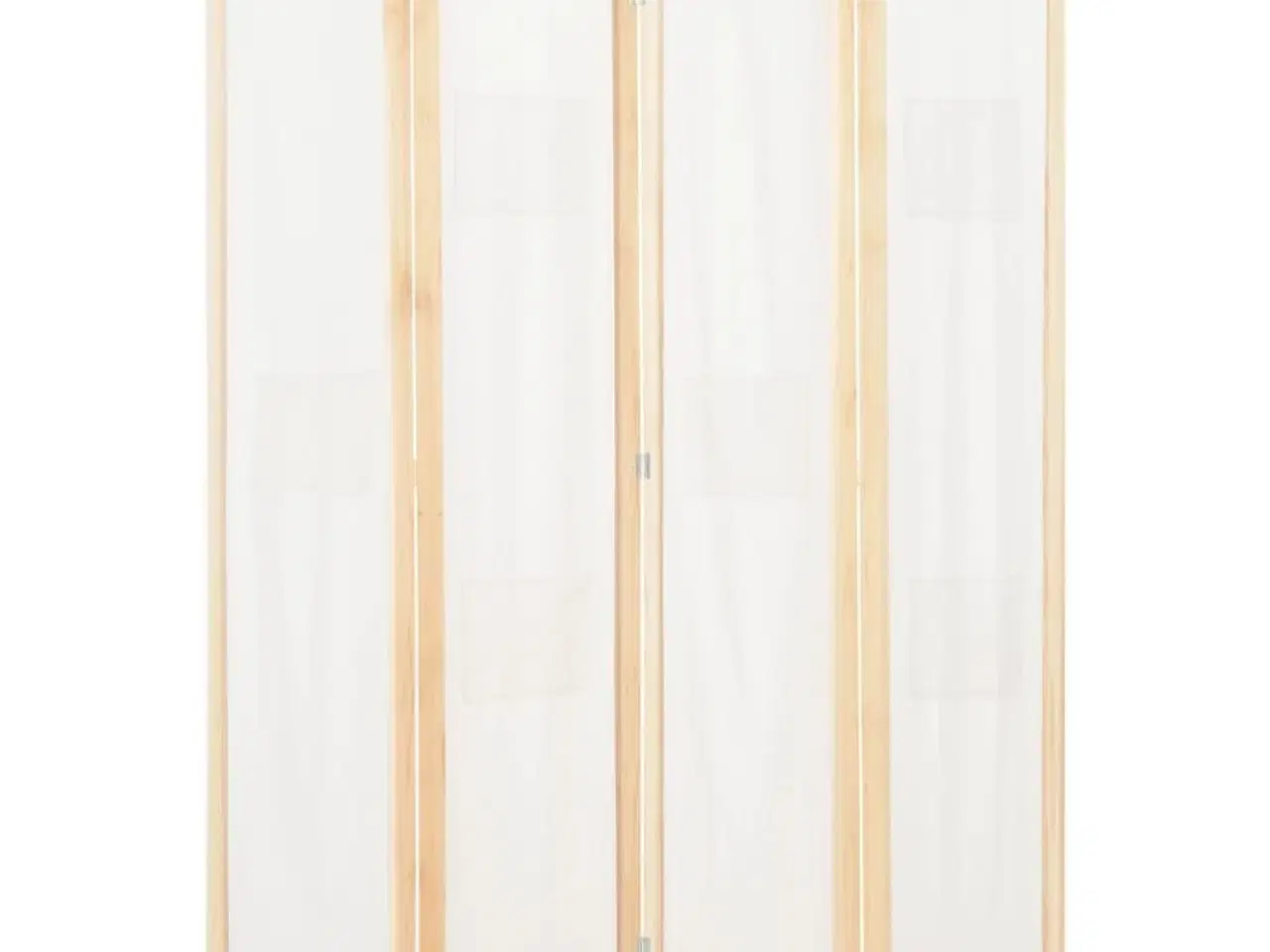 Billede 1 - 4-panels rumdeler 160 x 170 x 4 cm stof cremefarvet