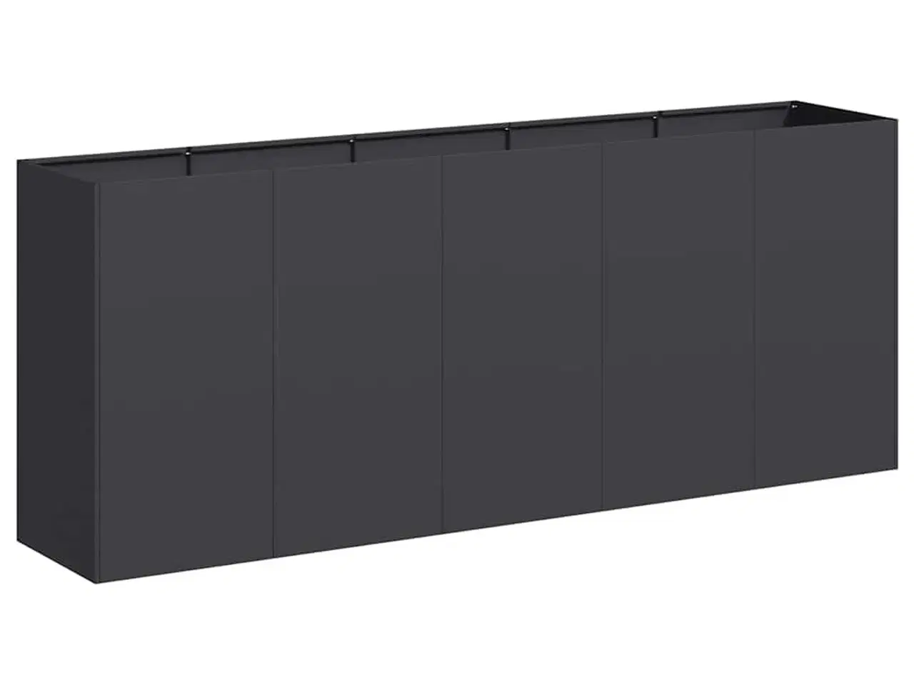Billede 2 - Plantekasse sort 200x40x80 cm koldvalset stål