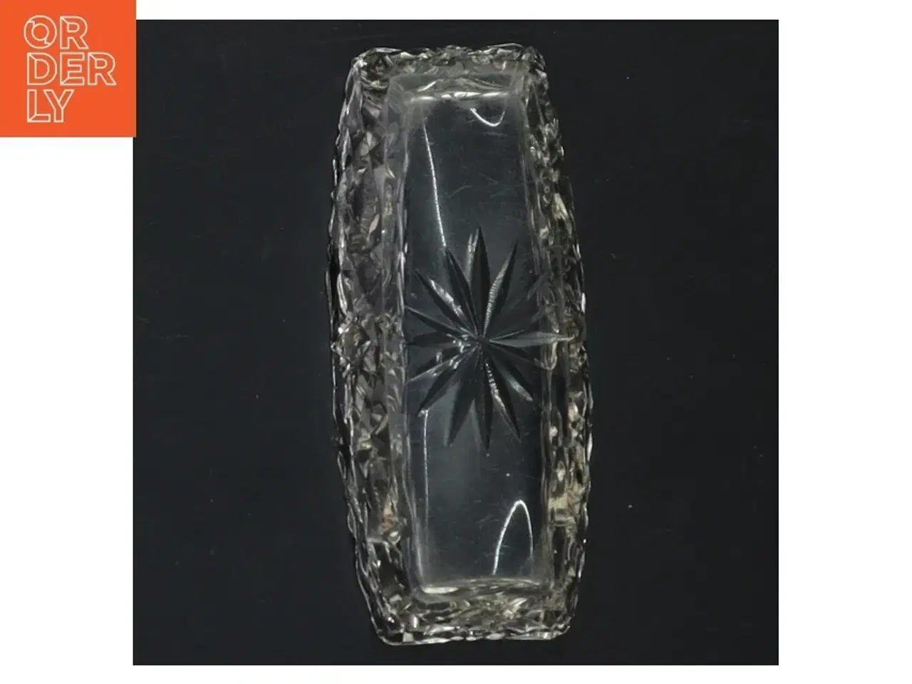 Billede 2 - Rektangulær krystalskål (str. 11 cm)