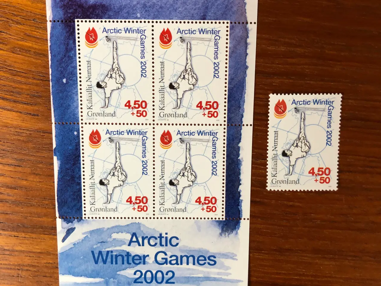 Billede 1 - Frimærker Grønland miniark Arctic WinterGames 2002