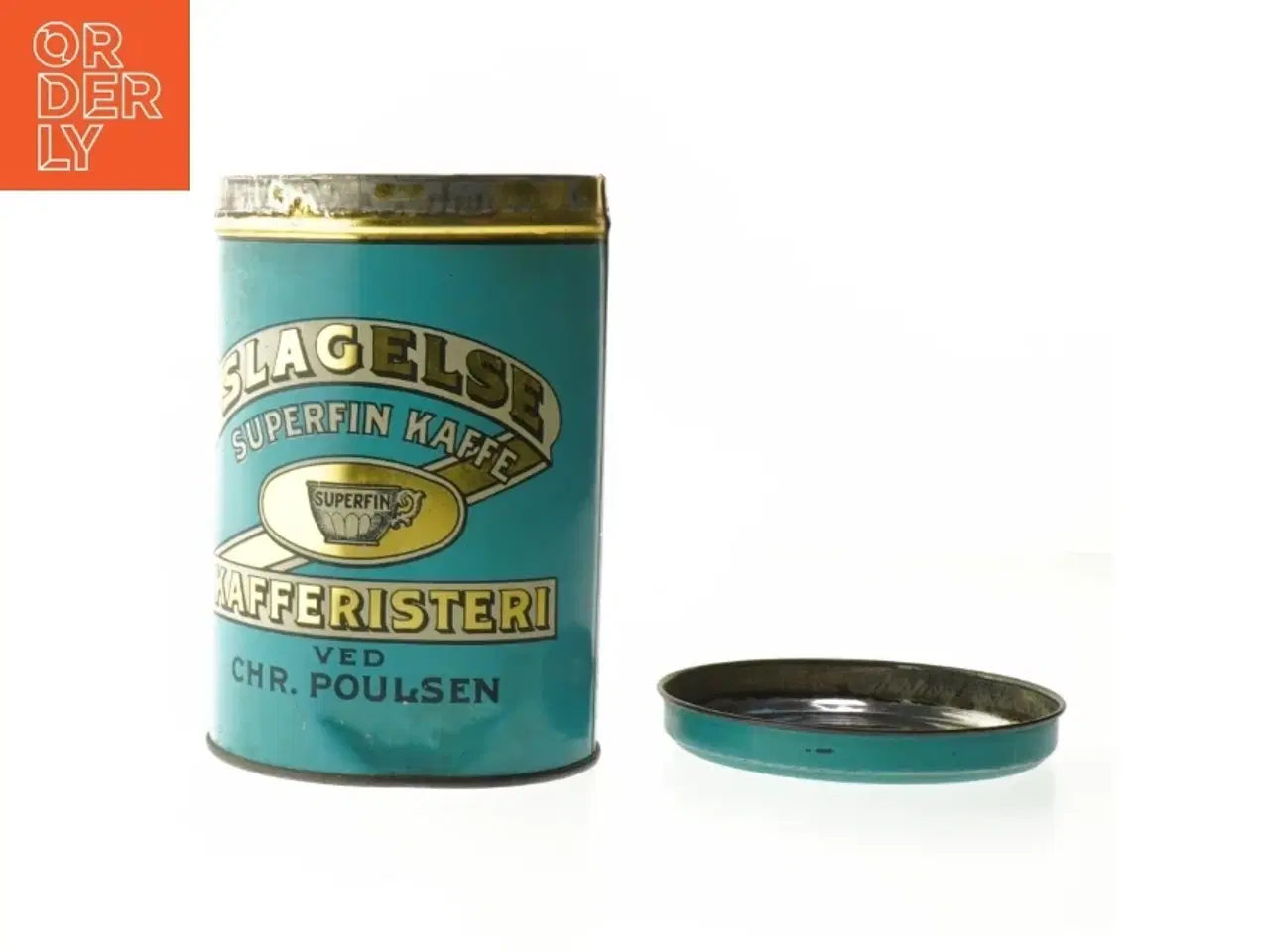Billede 2 - Retro kaffedåse Superfin Kaffe (str. Ø 11 cm længde 16,5 cm)