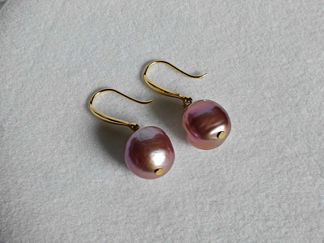 Billede 2 - Perleøreringe, forgyldt sølv