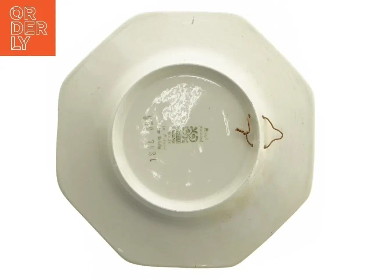 Billede 4 - Vintage fajance fad, Christian d.4. (str. 21 x 21 cm)