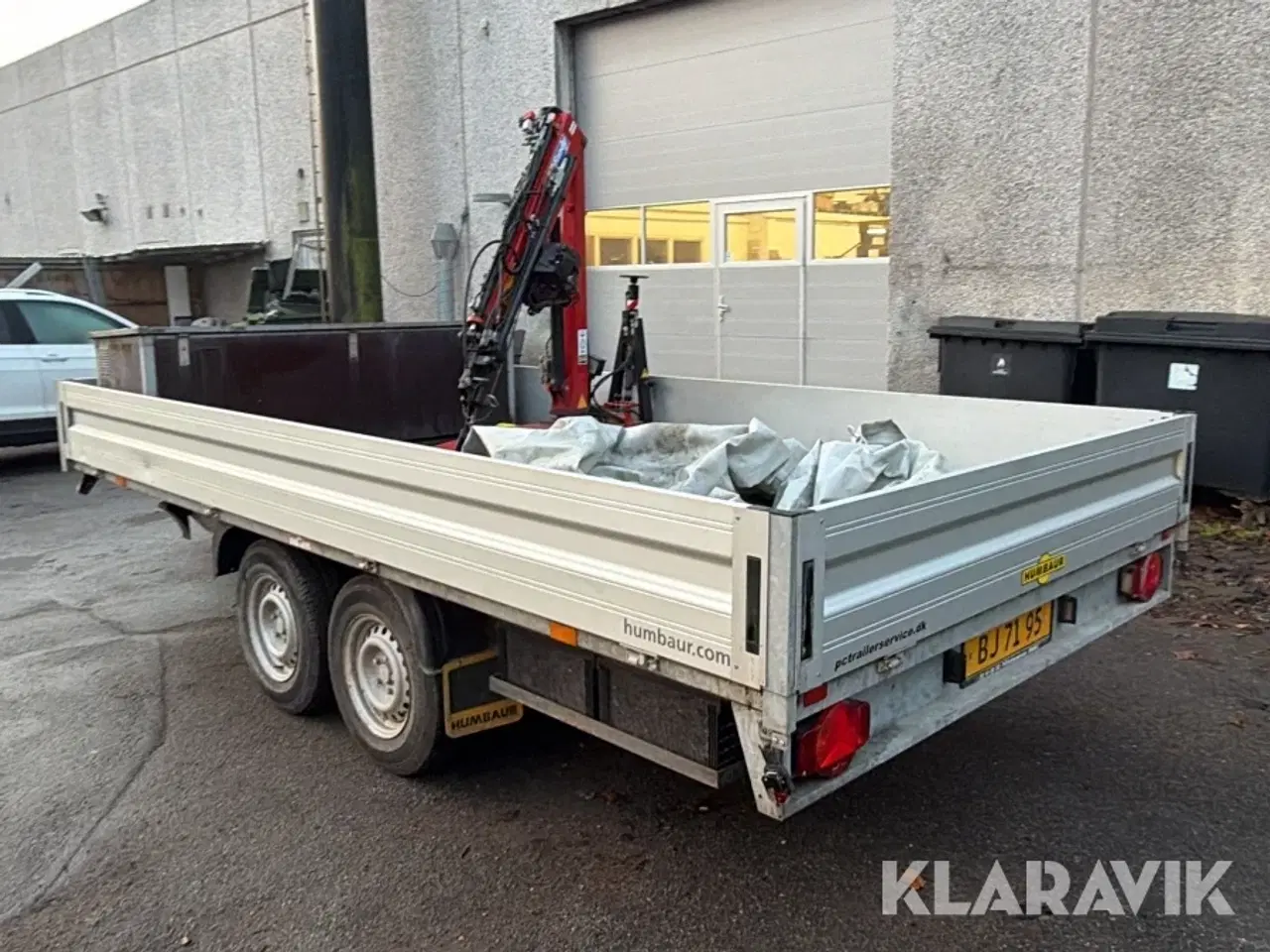 Billede 5 - Humbaur 3.500 kg 3-akslet trailer med HMF 152 kran Humbaur 354121
