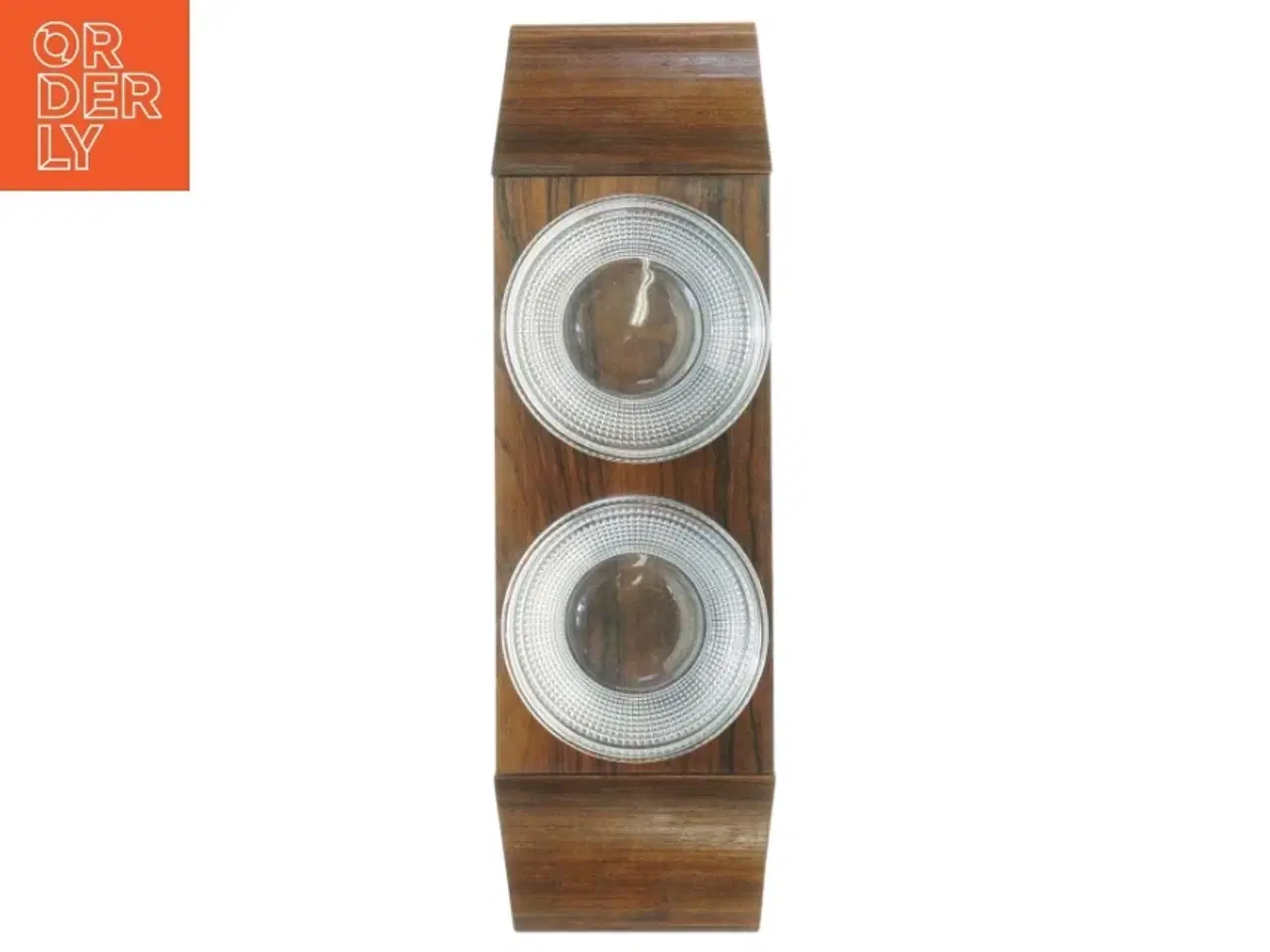 Billede 4 - Palisander Serveringsbakke med glas skåle (str. 38 x 11,5 cm)