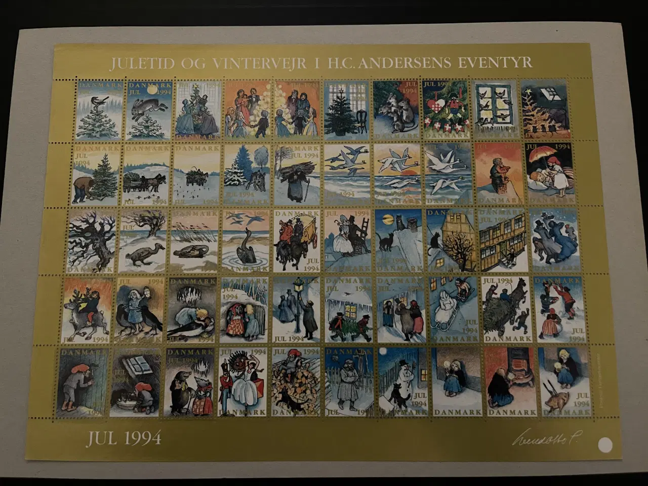 Billede 7 - 8 hele ark med julemærker