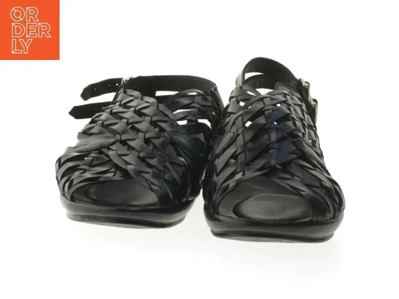 Billede 3 - Ubrugte Sorte flettede sandaler fra Arriva (str. 37 )