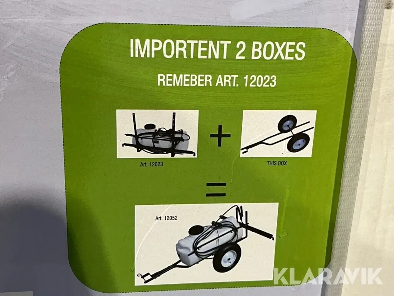 Billede 10 - Sprøjte med vogn TROLLA 12023-12052 tank 50 liter med 4 dyser