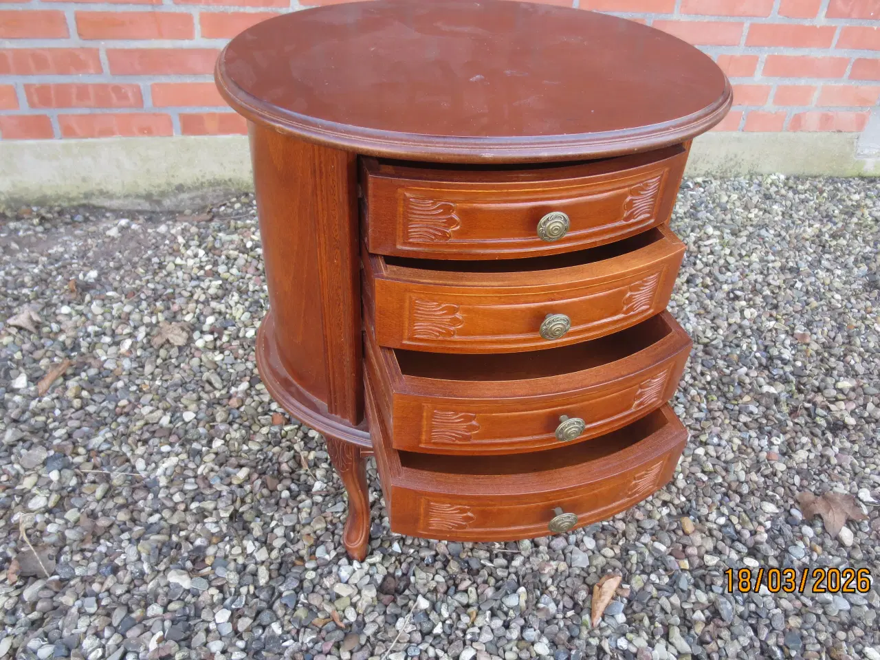 Billede 5 - 1 stk Retro Ovalt Sidebord