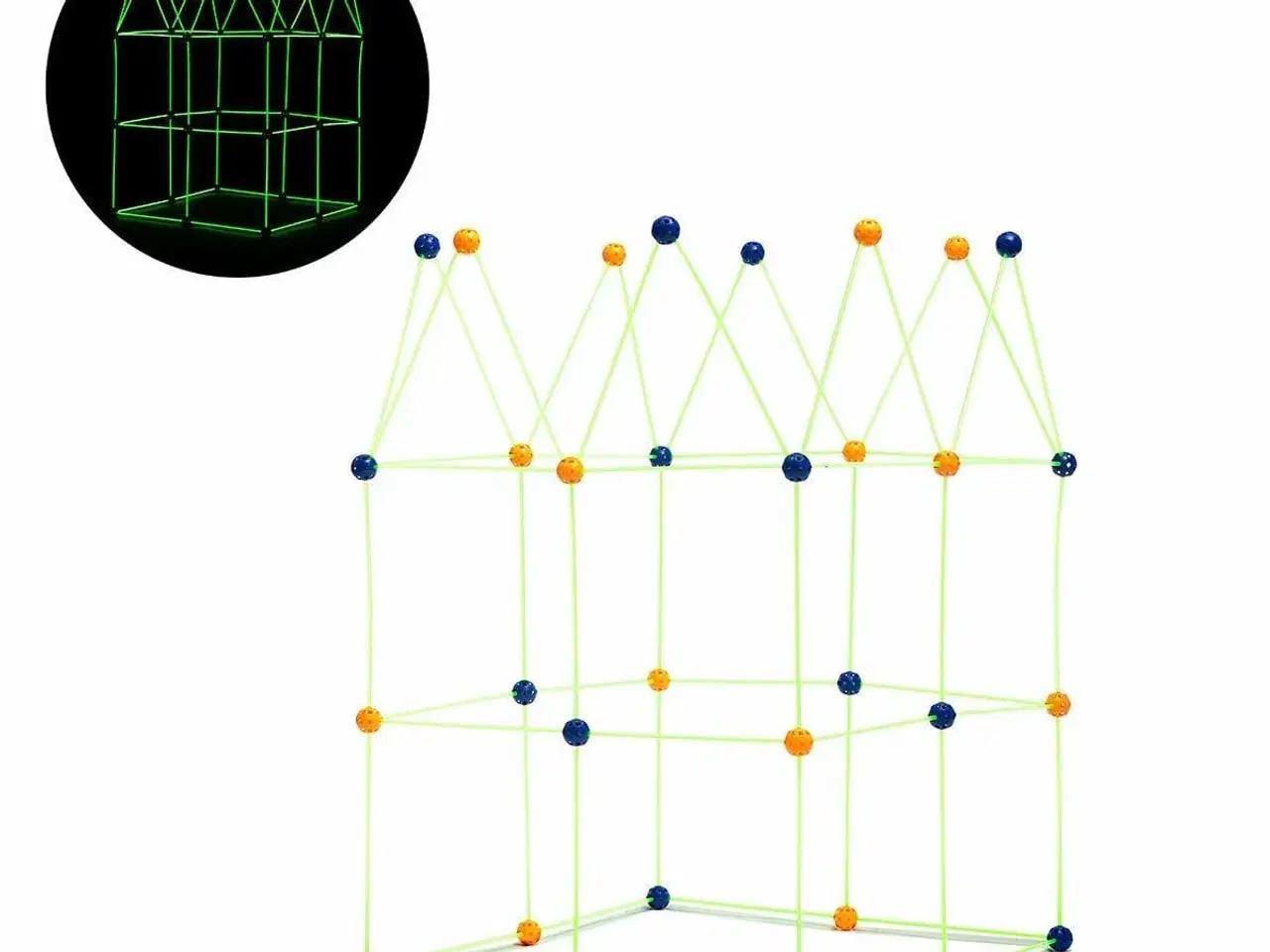 Billede 5 - Builkitt byggesæt til borg - 155 dele, lyser i mørke