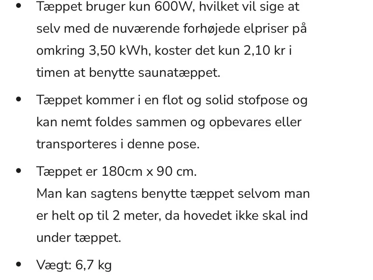 Billede 4 - Infrarødt saunatæppe fra Comforth Skandinavia