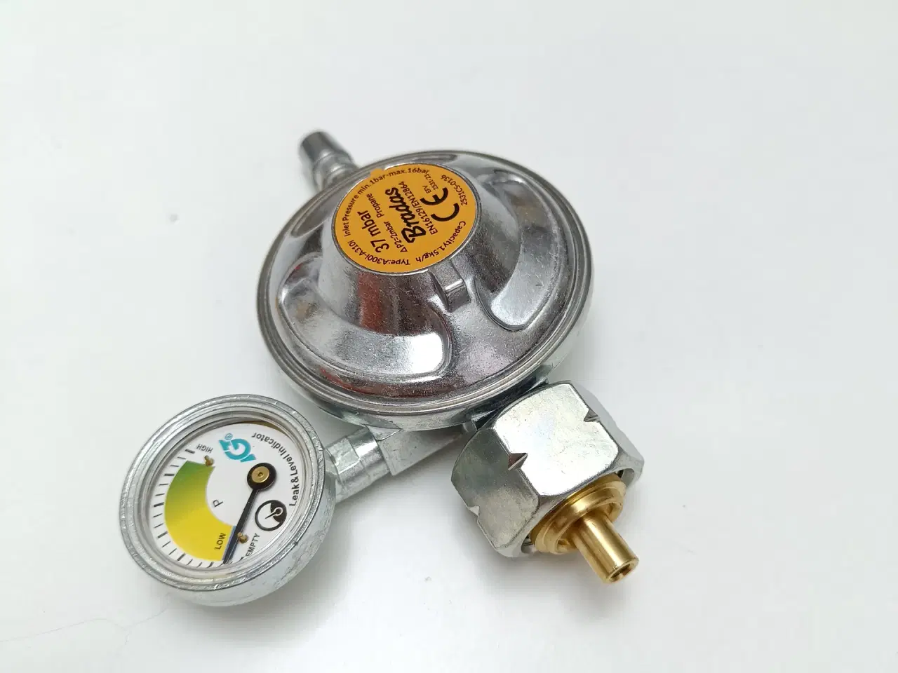 Billede 7 - NY! 37mbar Gasregulator + Manometer til Gasflaske