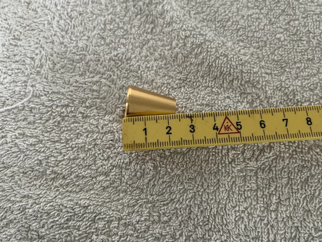 Billede 1 - Møbelknop børstet gylden (kegleform) 