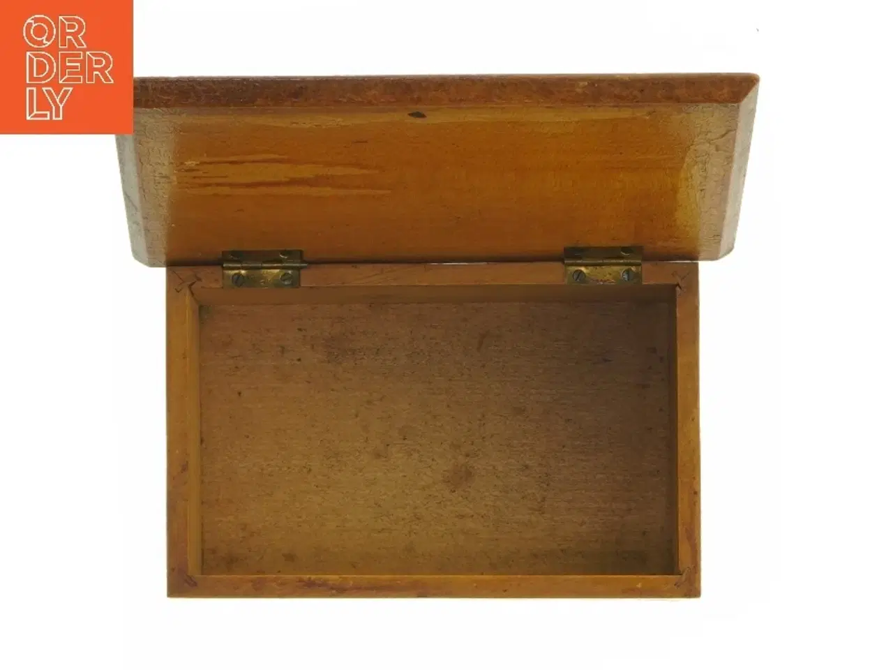 Billede 5 - Dekoreret trækasse med skibsmaleri (str. 16x10x6 cm)