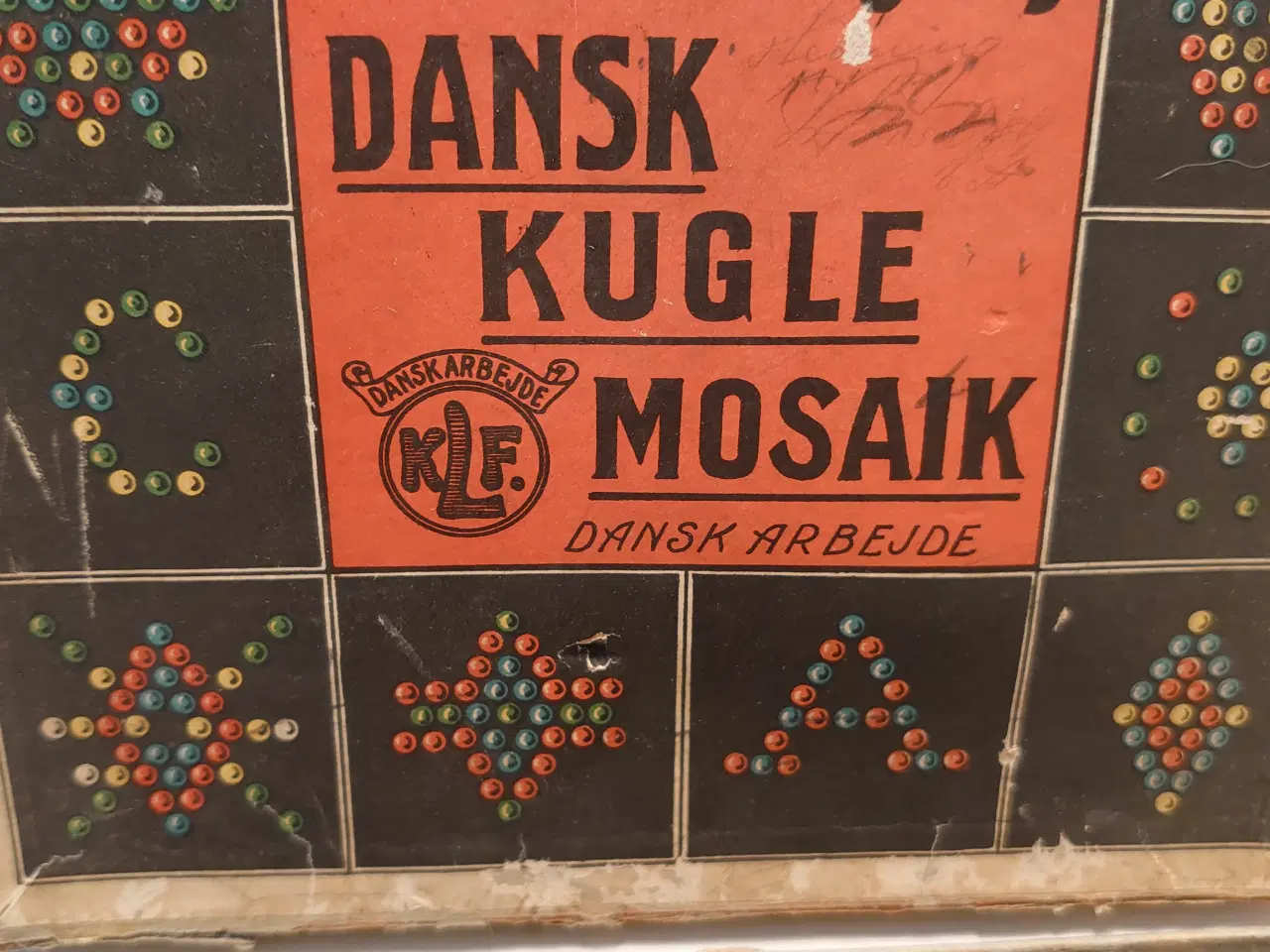 Billede 2 - Gammelt dansk Kugle mosaik. KLF Dansk Arbejde.