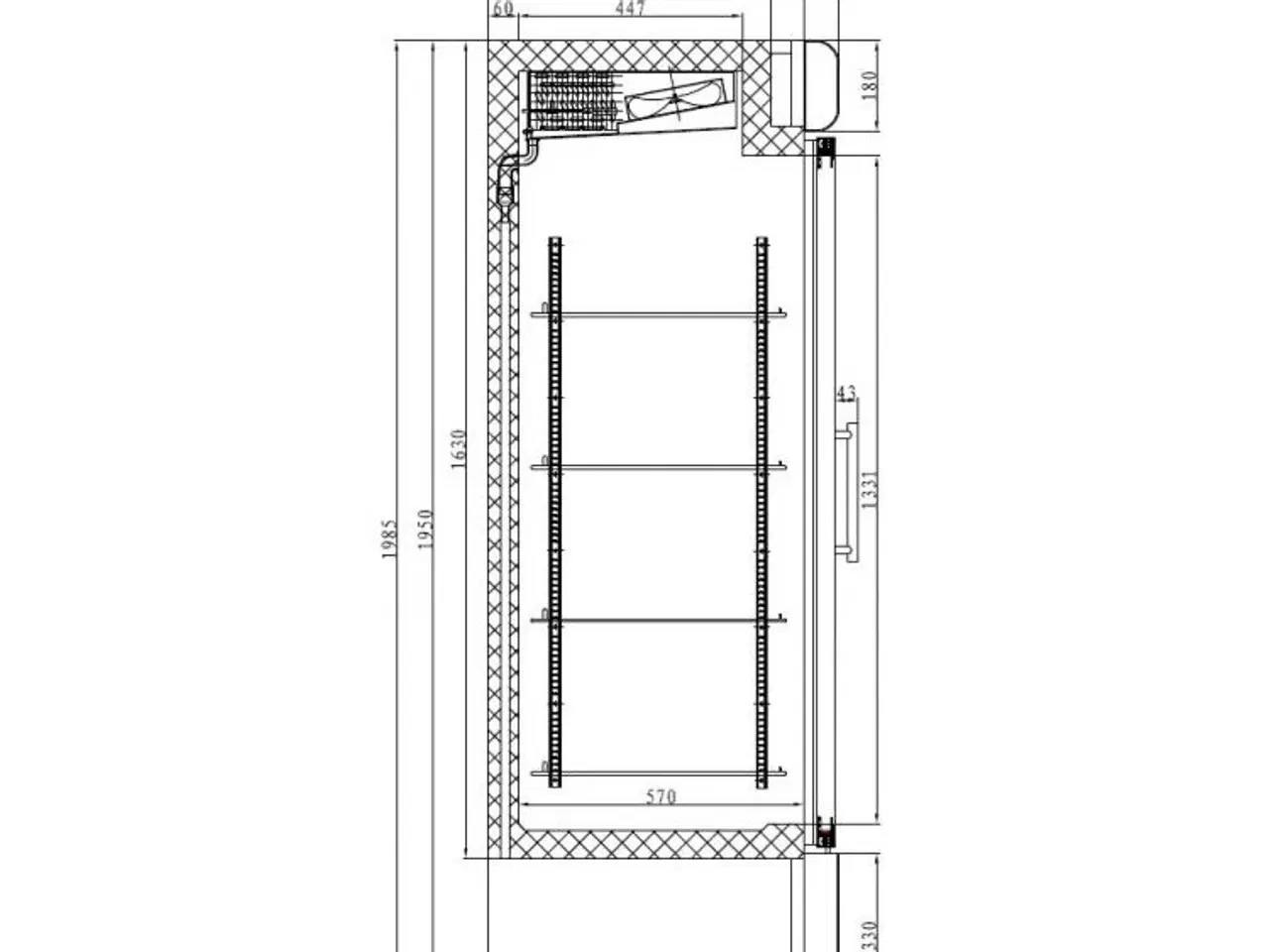 Billede 2 - Combisteel display fryseskab – 920 liter