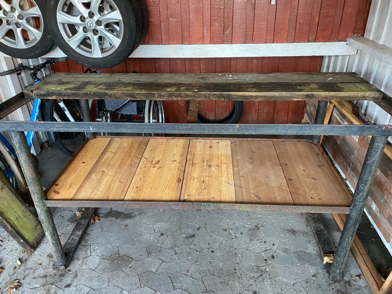 Billede 3 - Stål/træ arbejdsbord  