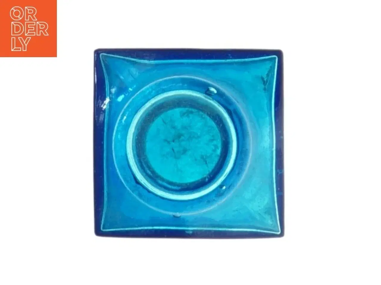 Billede 3 - Blå glasflaske (str. 11x4,5 cm)